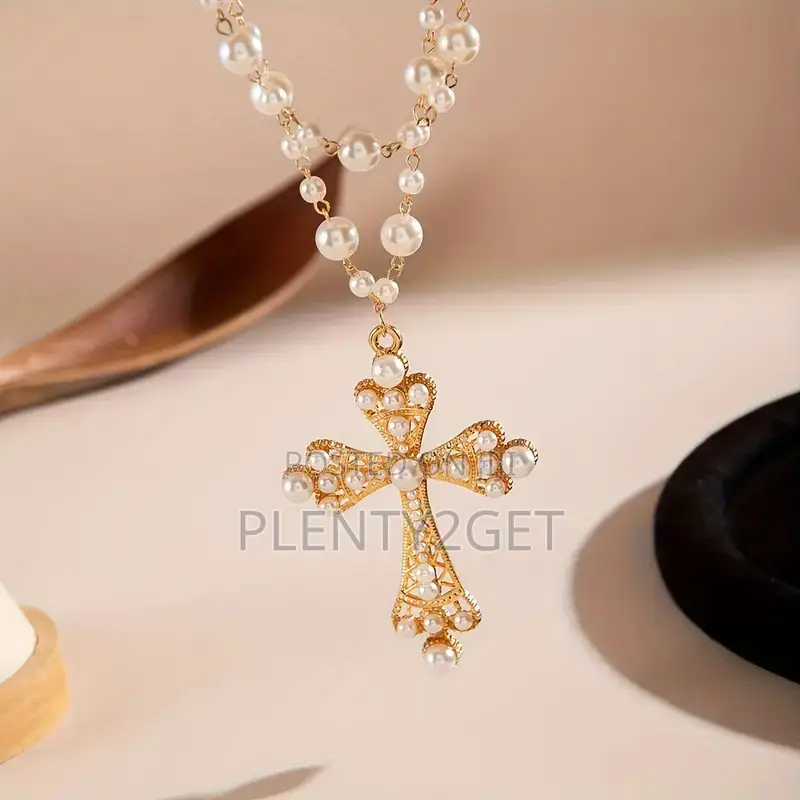 1pc Fashionable Elegant Personality Style Faux Imitation Pearl Chain W