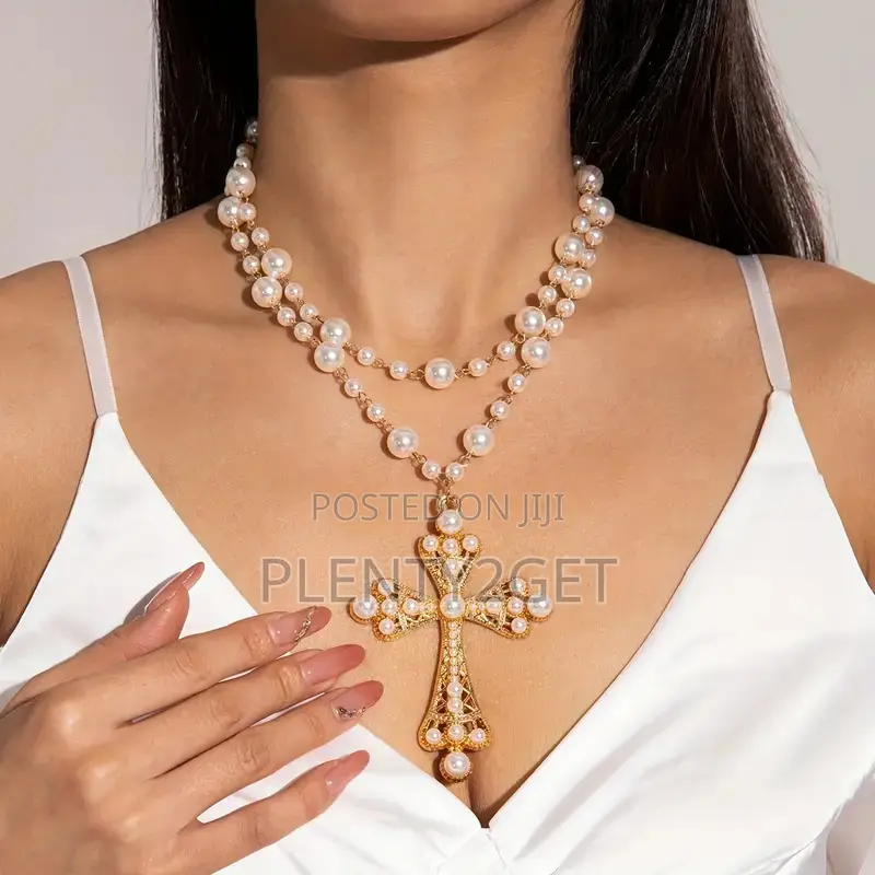 1pc Fashionable Elegant Personality Style Faux Imitation Pearl Chain W