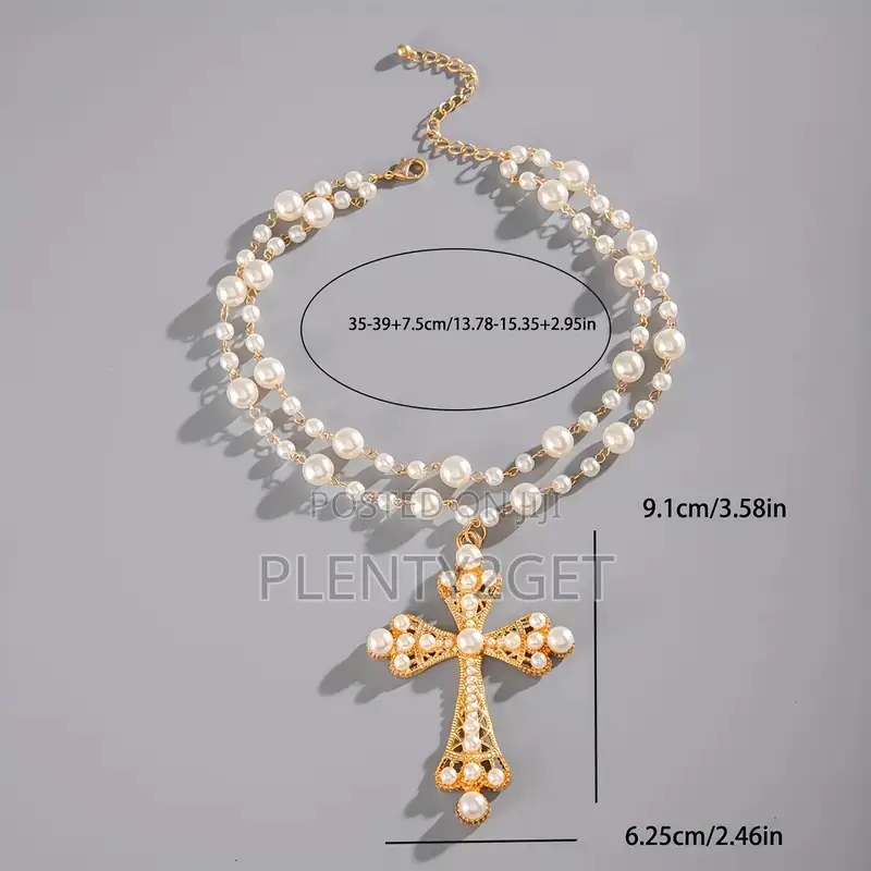 1pc Fashionable Elegant Personality Style Faux Imitation Pearl Chain W