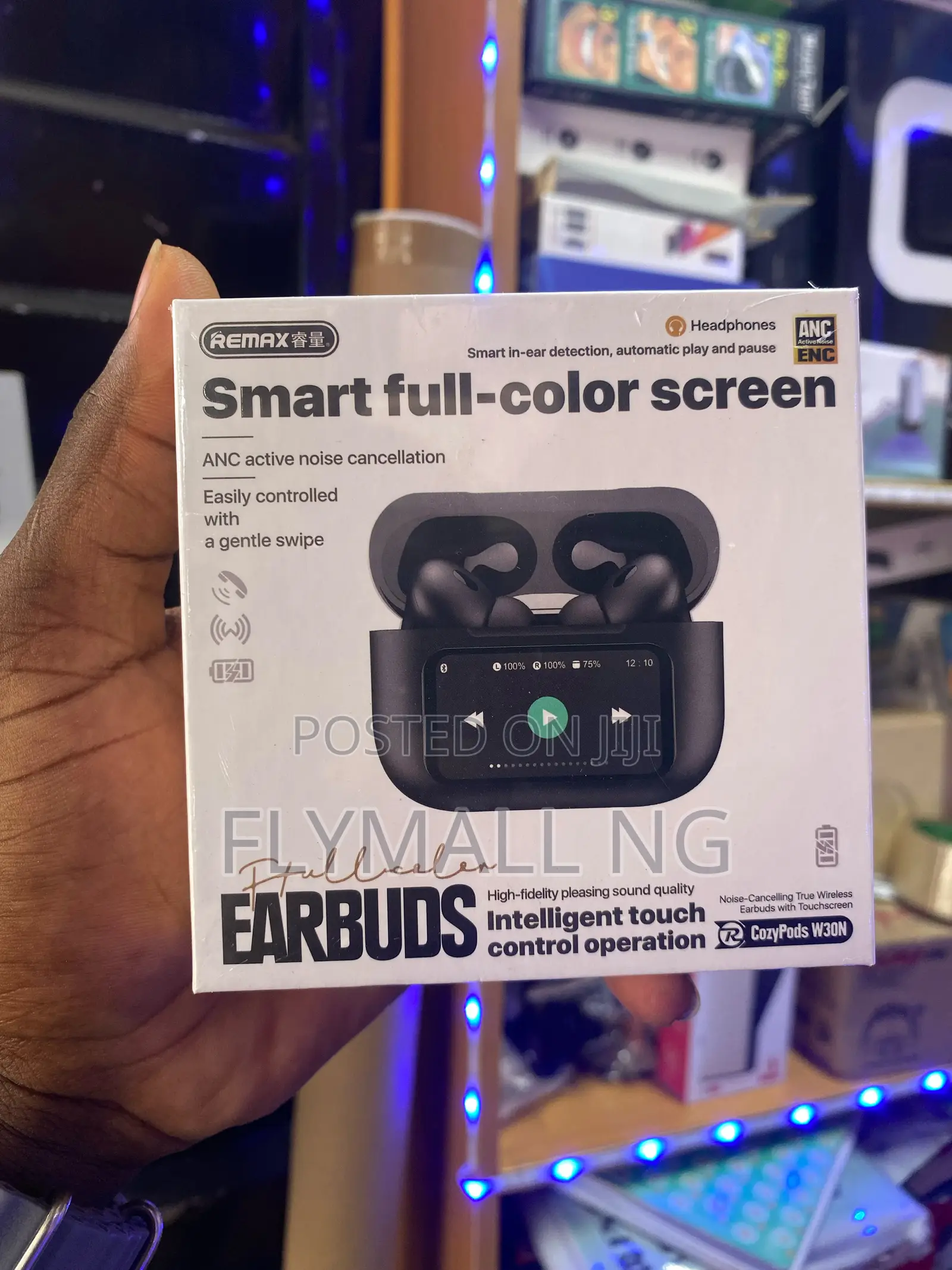 Remax Cozypods W30n Earbuds With Screen Touch - Black