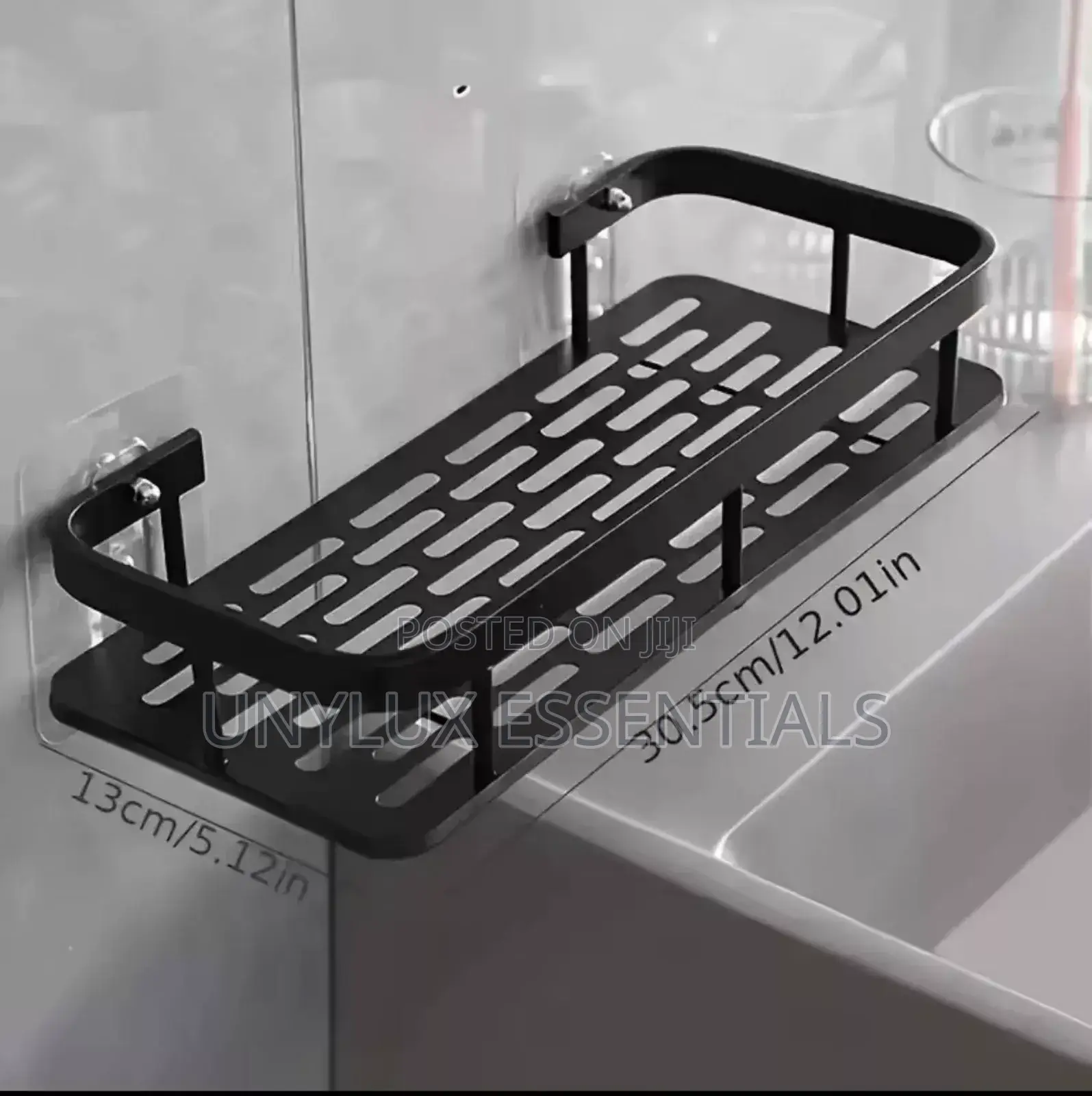 Single Black Aluminum Wall Rack