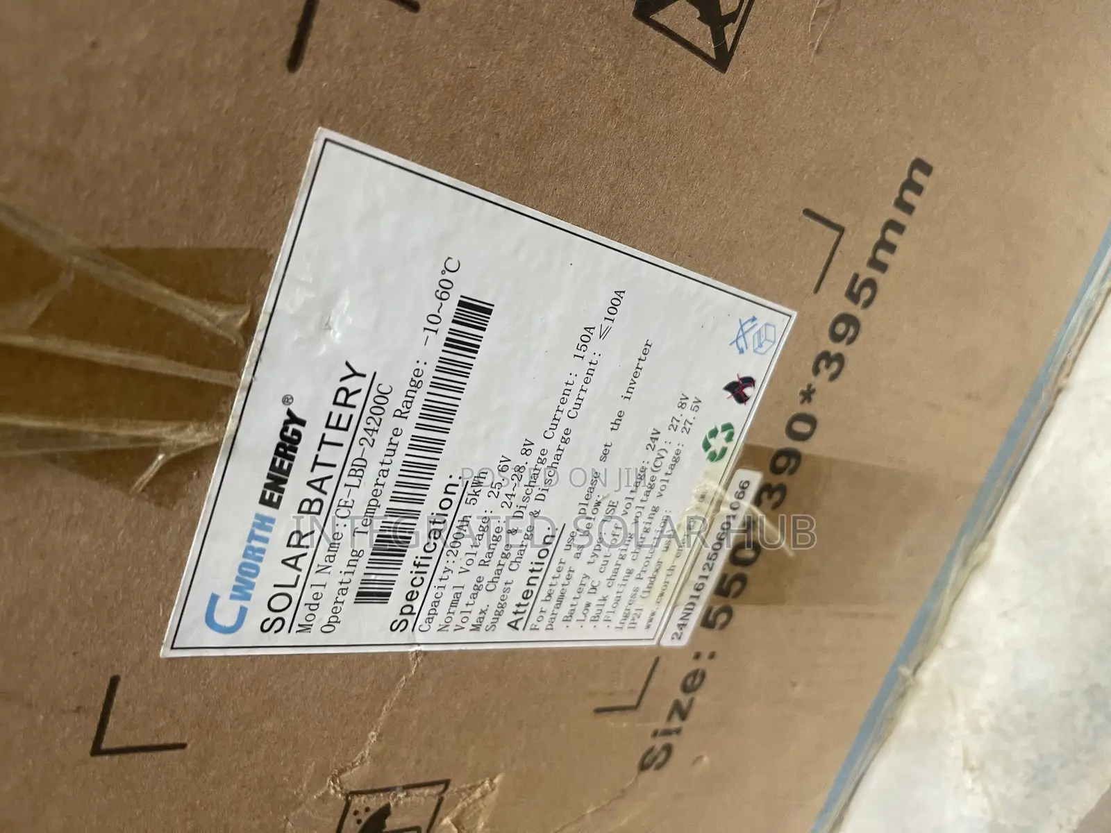 Cworth Energy 500ah 5kwh 24v Lithium Battery