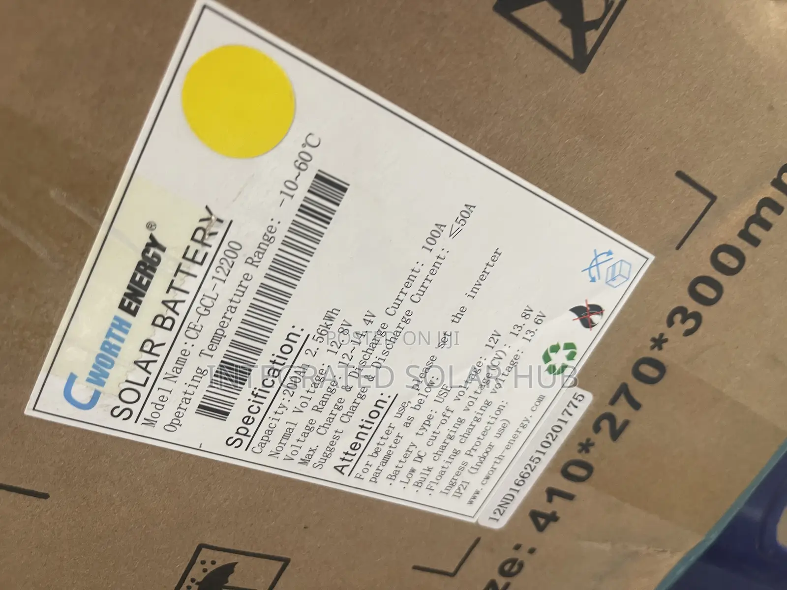 Cworth Energy 500ah 5kwh 24v Lithium Battery