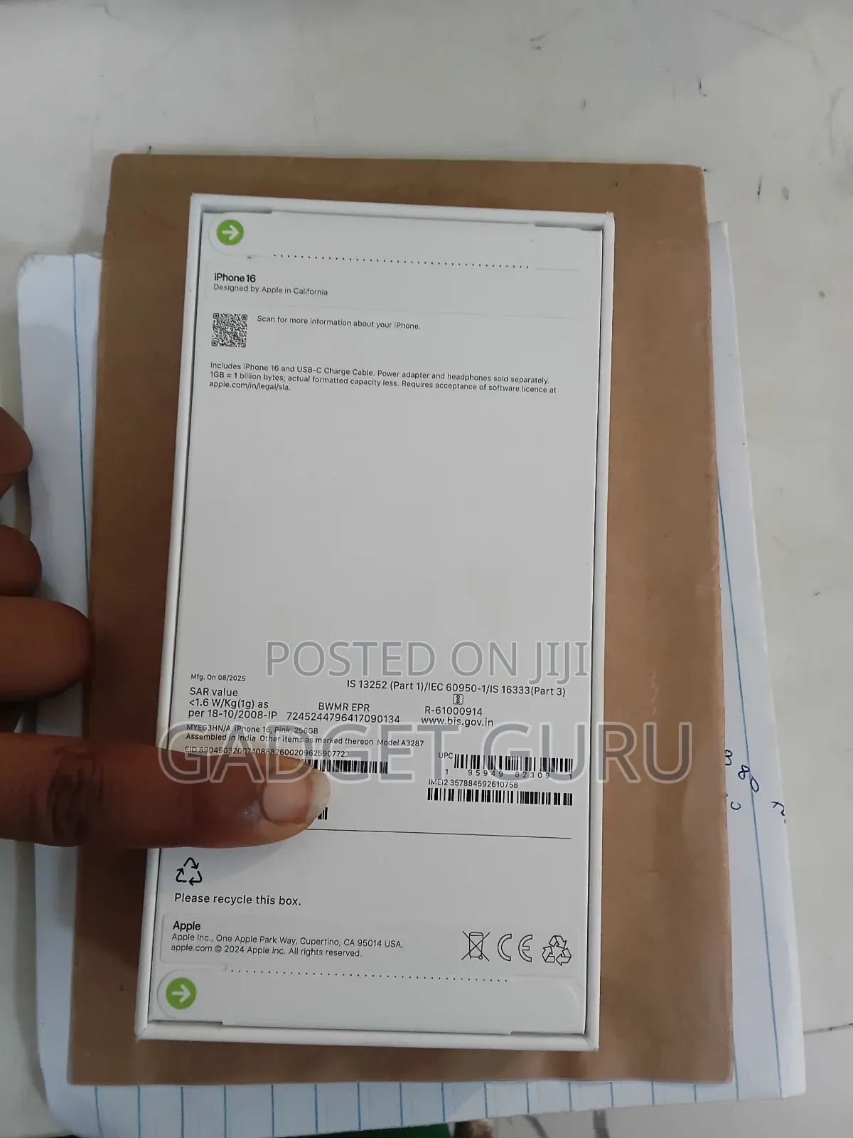 New Apple iPhone 16 256 GB Green