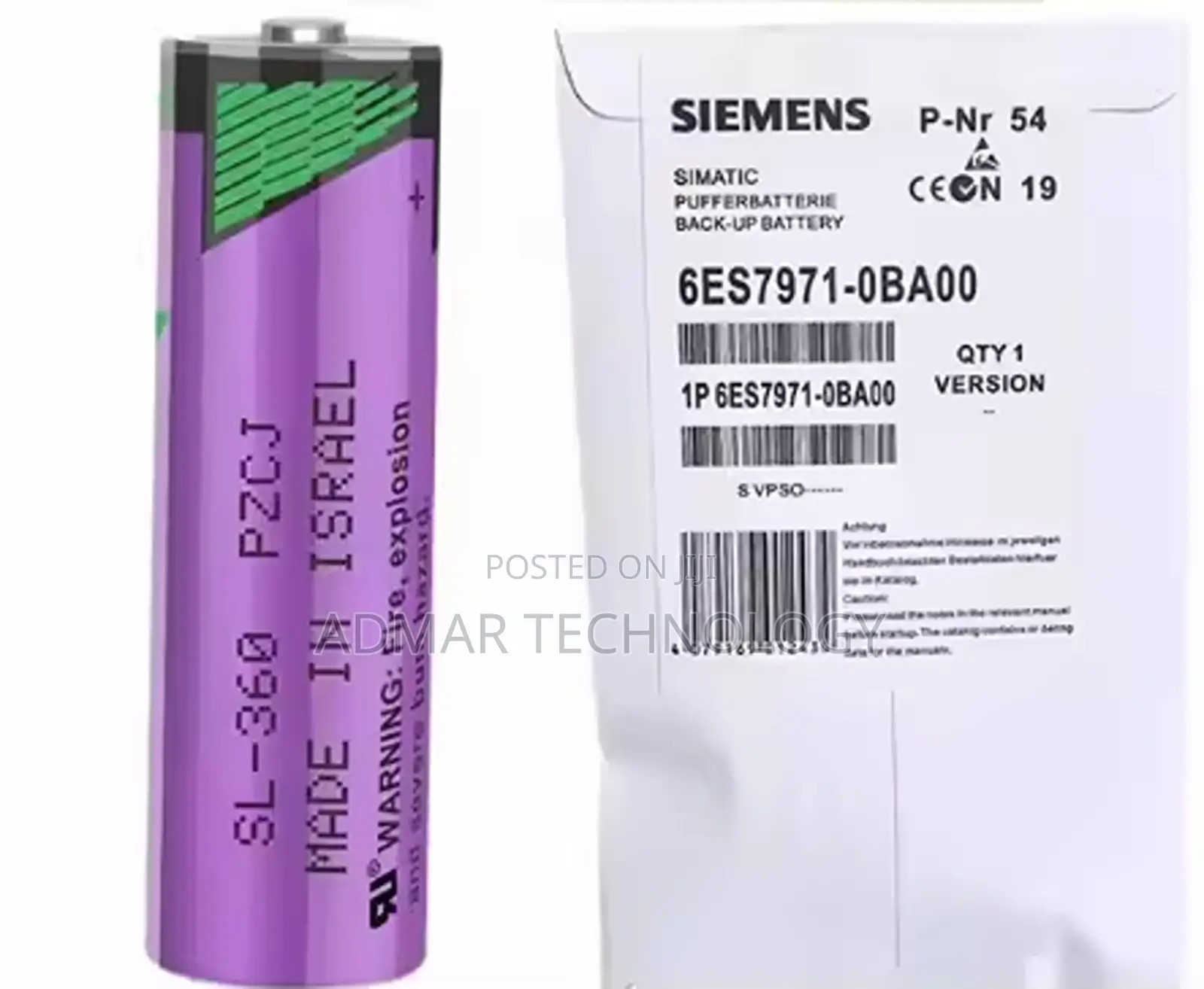 Siemens 6es7971-0ba00 or Tadiran Sl-360 3.6v Aa-Size Backup Battery