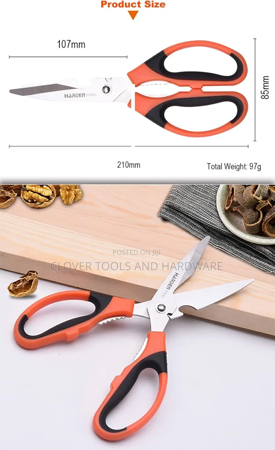 Harden 210mm Stainless Steel Multi-Purpose Scissor.