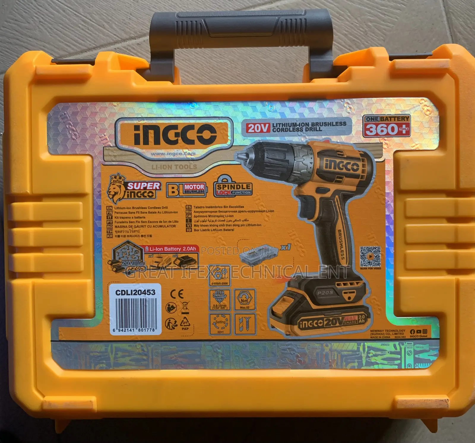 Ingco 20v Cordless Drill