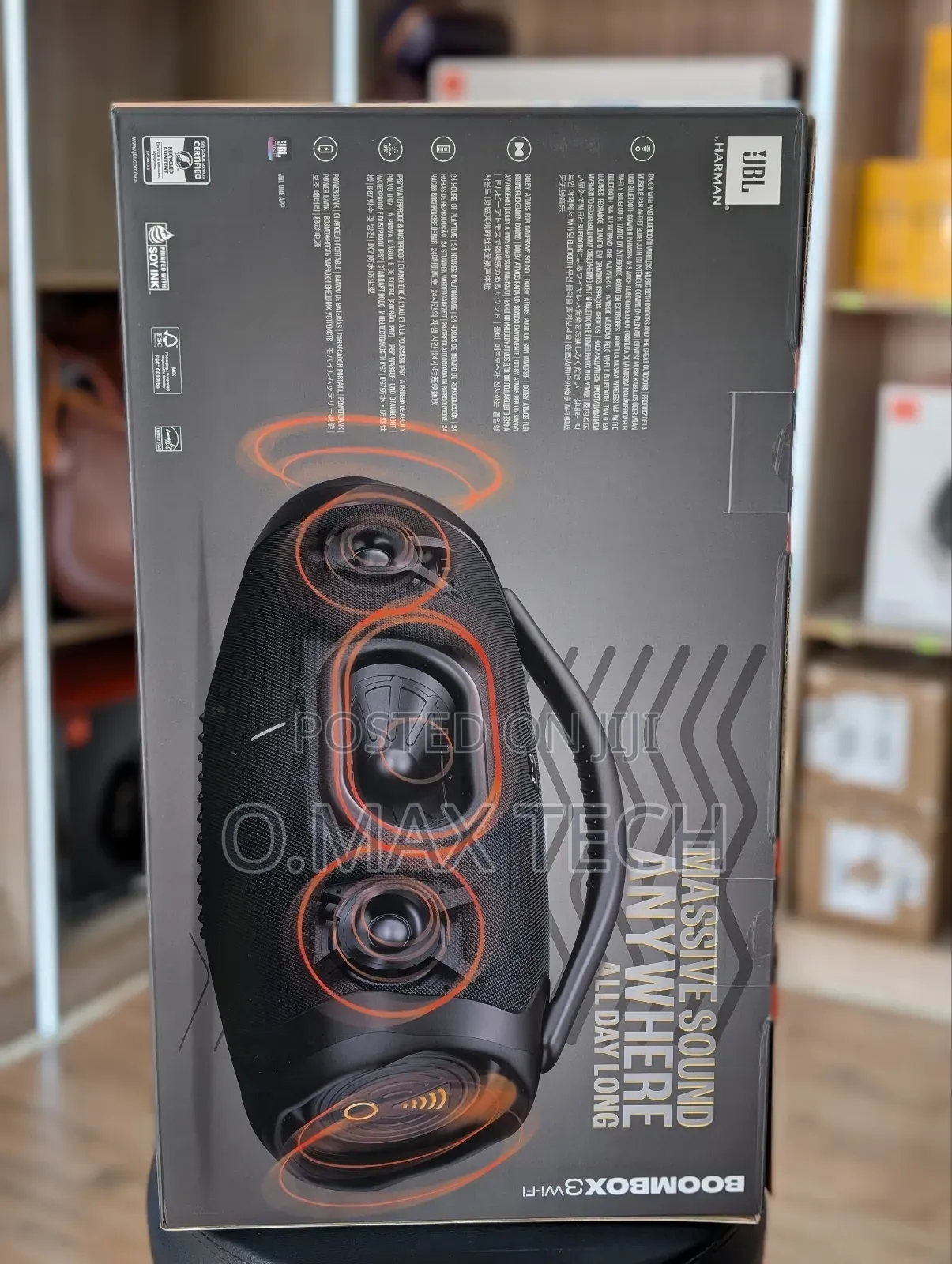 Jbl Boombox 3 Wifi Portable Bluetooth Speaker