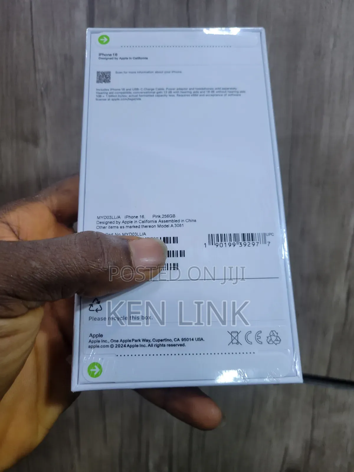 New Apple iPhone 16 256 GB Pink