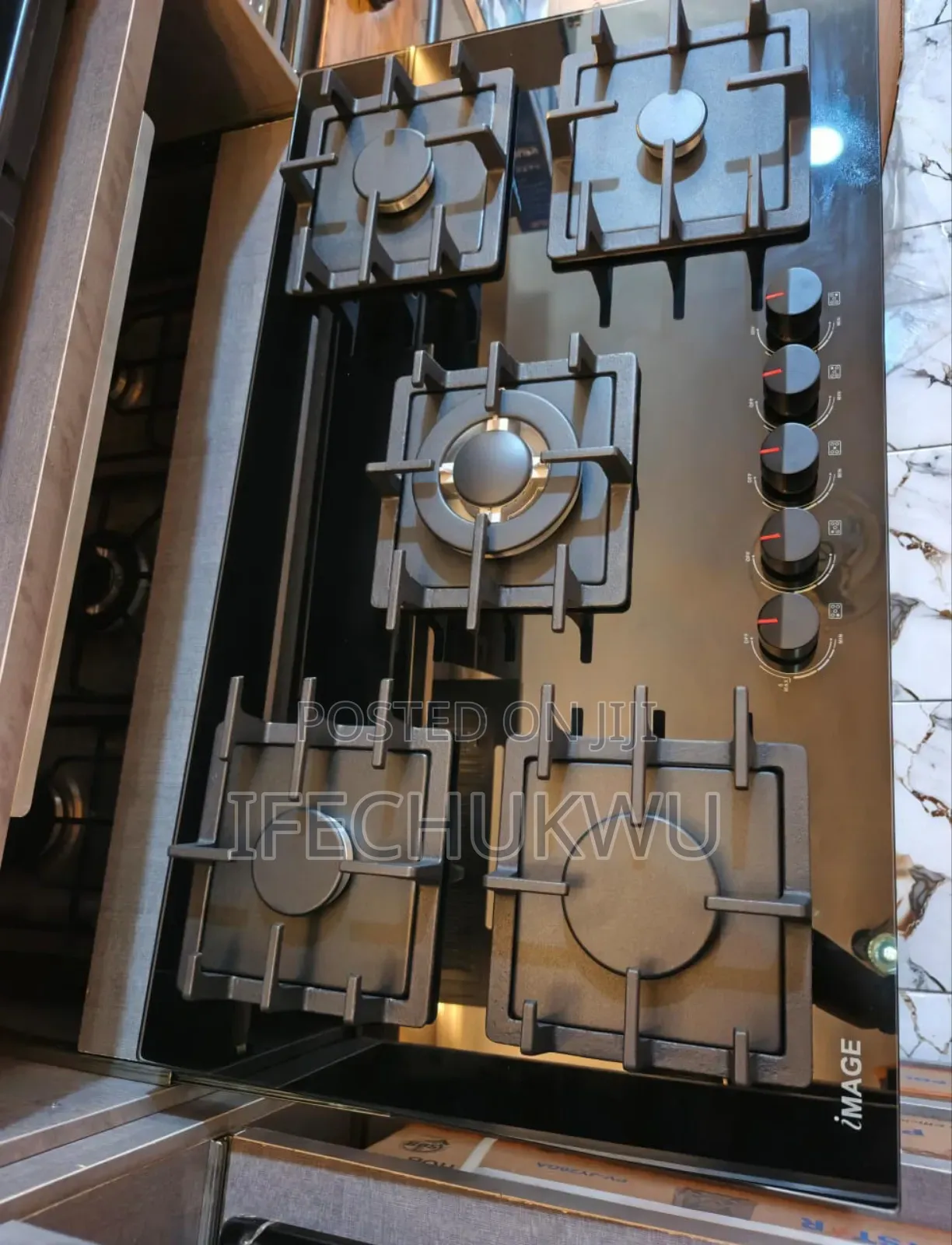 Original Quality Image 90cm Built-in Luxury 5 Burners Gas Cooker Hob