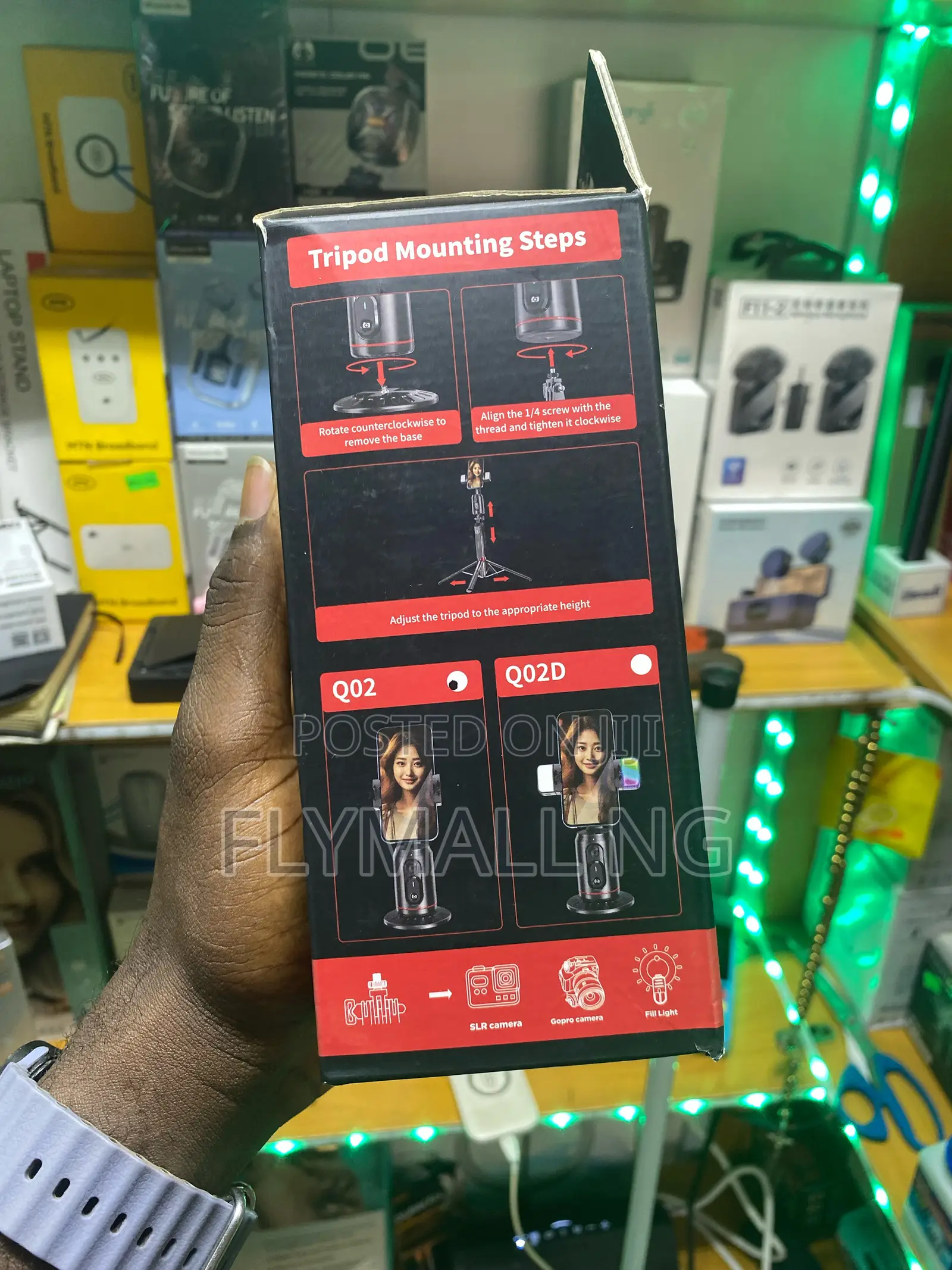 Q02 360° Ai Auto Face Tracking Selfie Stick Tripod Stand