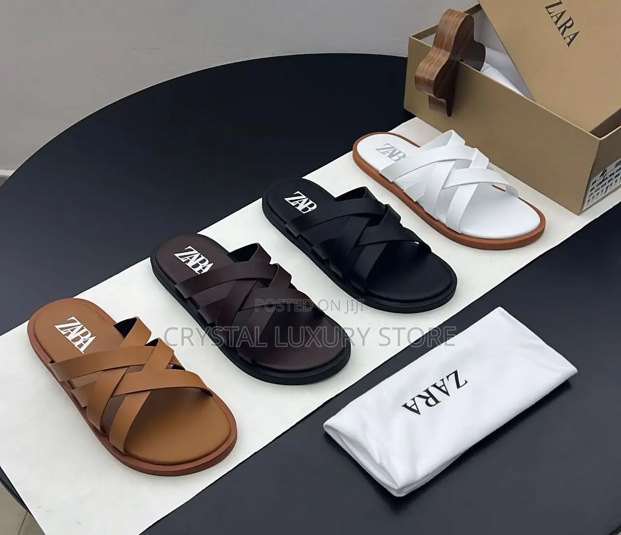 Zara Quality Luxury Men Genuine Leather Pams