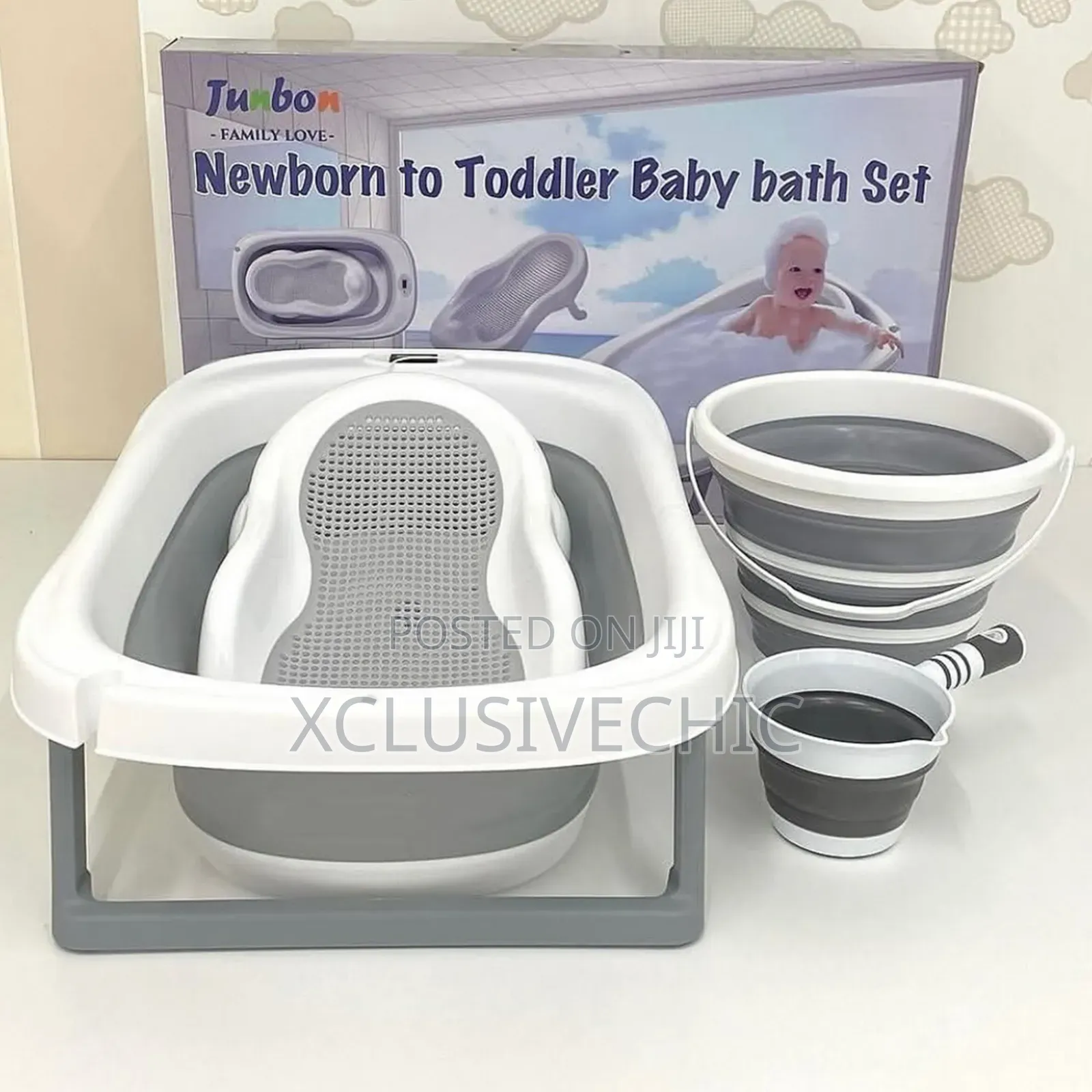 5 In 1 Baby Folding Bathtub Set Newborn Baby Bath Basin