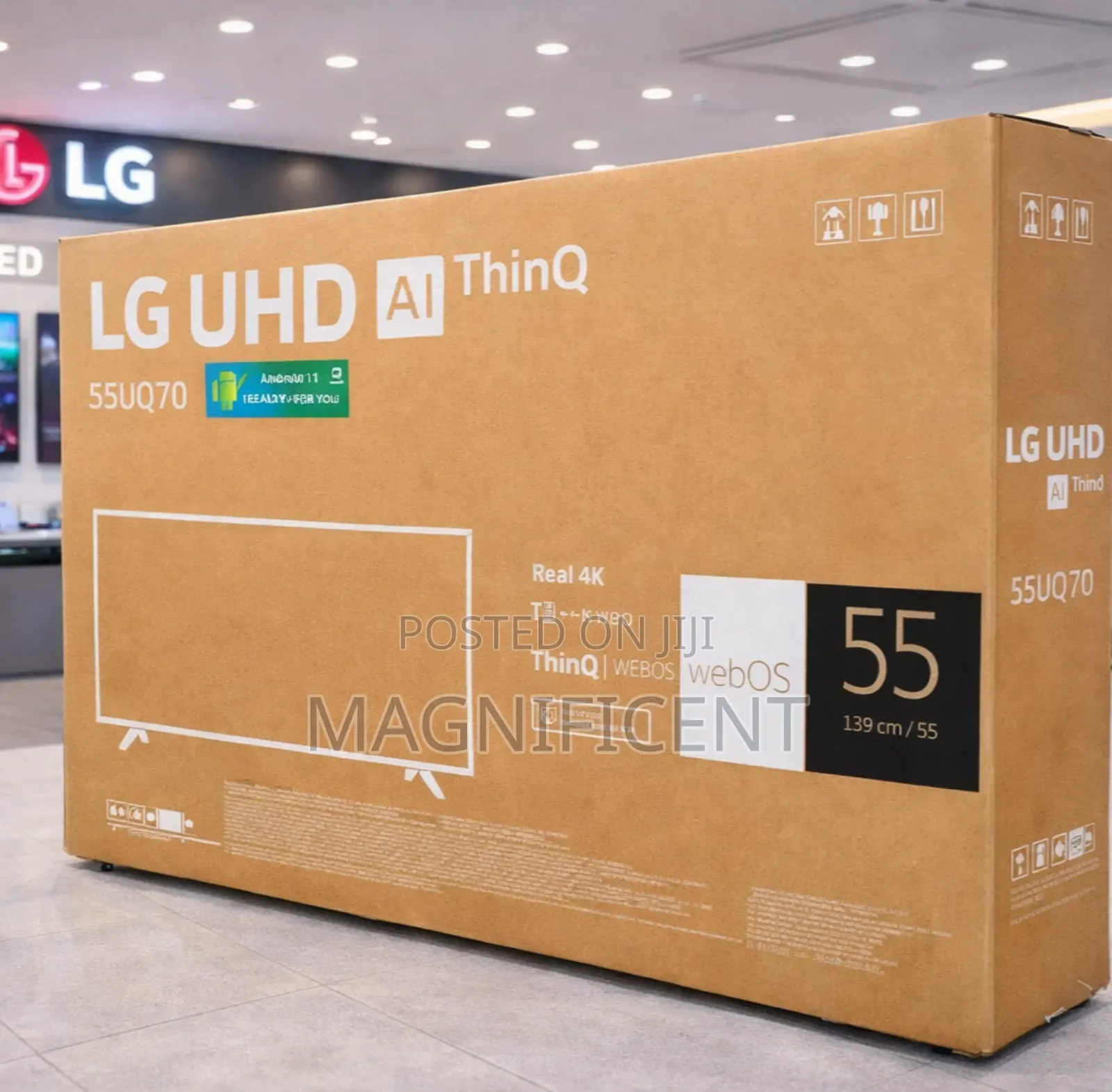 Original Lg 55-Inches Uhd Ai Thinq Smart Tv (55uq70) – Sealed Carton