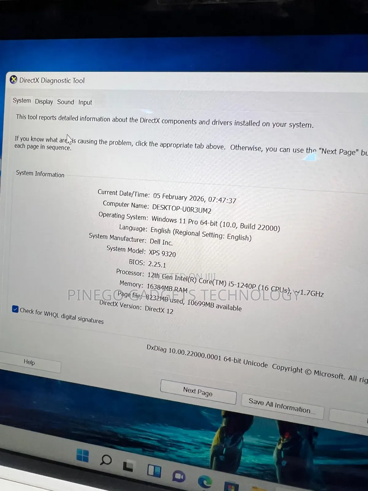 Laptop Dell XPS 13 9320 16GB Intel Core I5 SSD 512GB