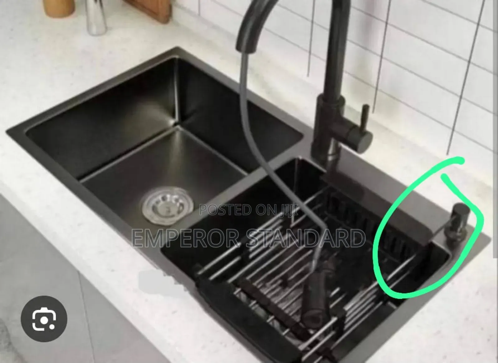 Double Bowl Handmade Stainless Kitchen Sink Complete Set