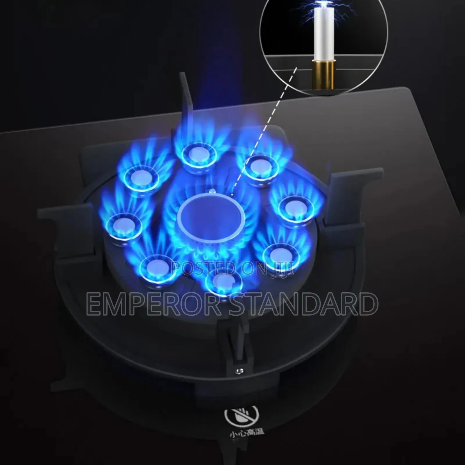 Modern Flip Up 2 Burners Gas Hob Built-in Cooker