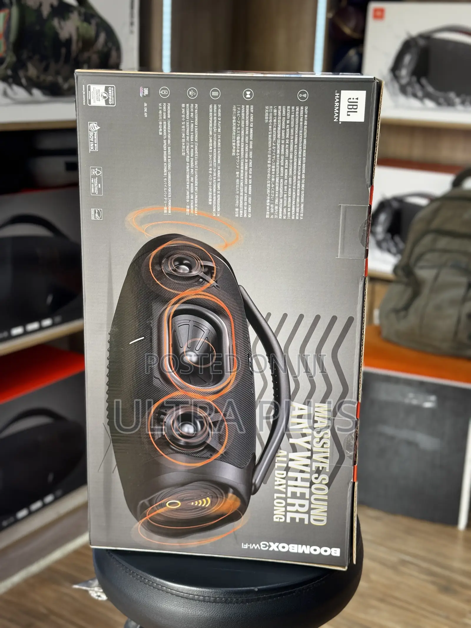 Jbl Boombox 3 Wifi Portable Bluetooth Speaker