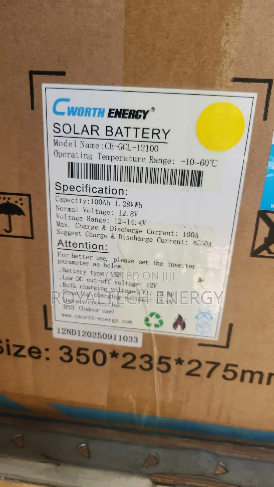 Cworth 1.28kwh 12.8v Lithium Batteries