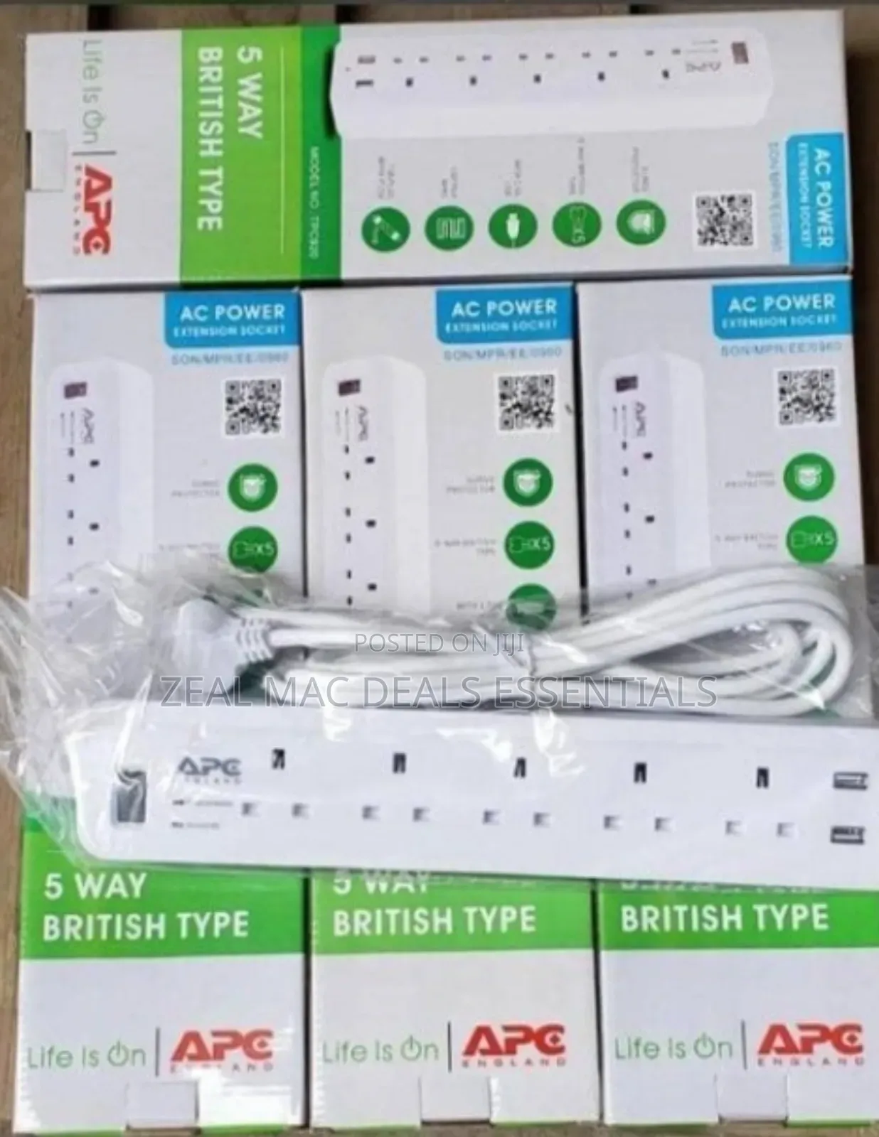 5 Way Apc Surge Power Extension Socket