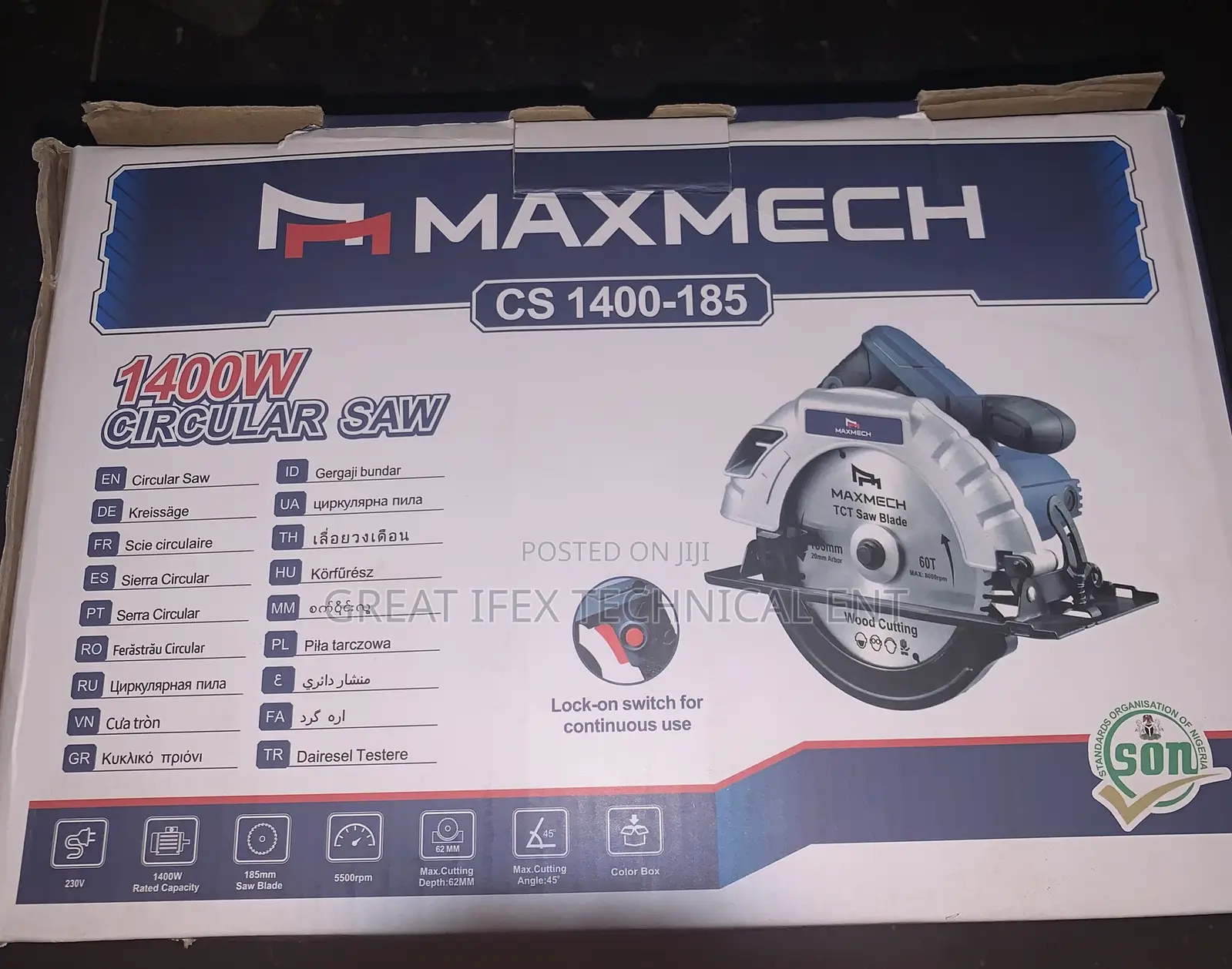1400watt Maxmech Circular Saw Machine 7”