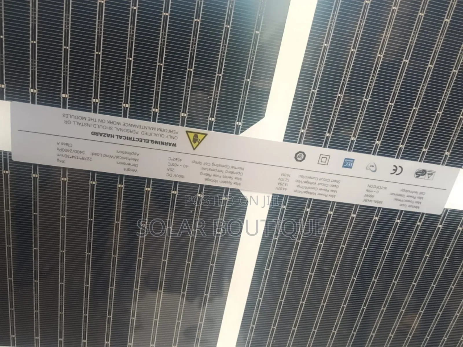 Original 580w Bifacial Solar Panel