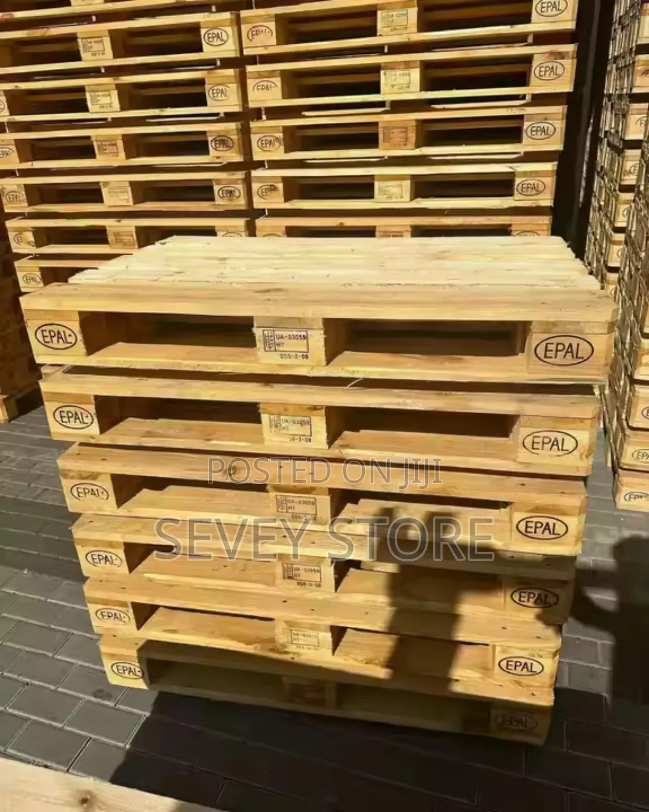 Harvested Heat-Treated Wood Pallets