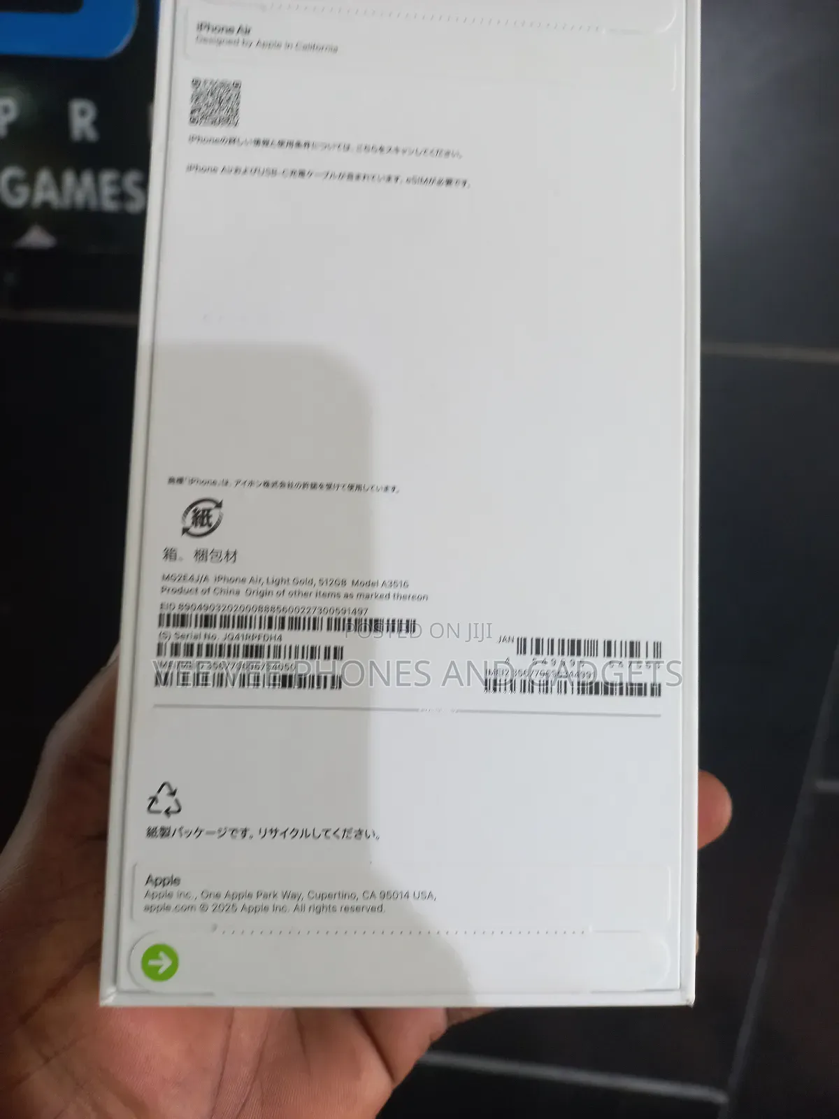 New Apple iPhone Air 512 GB Gold
