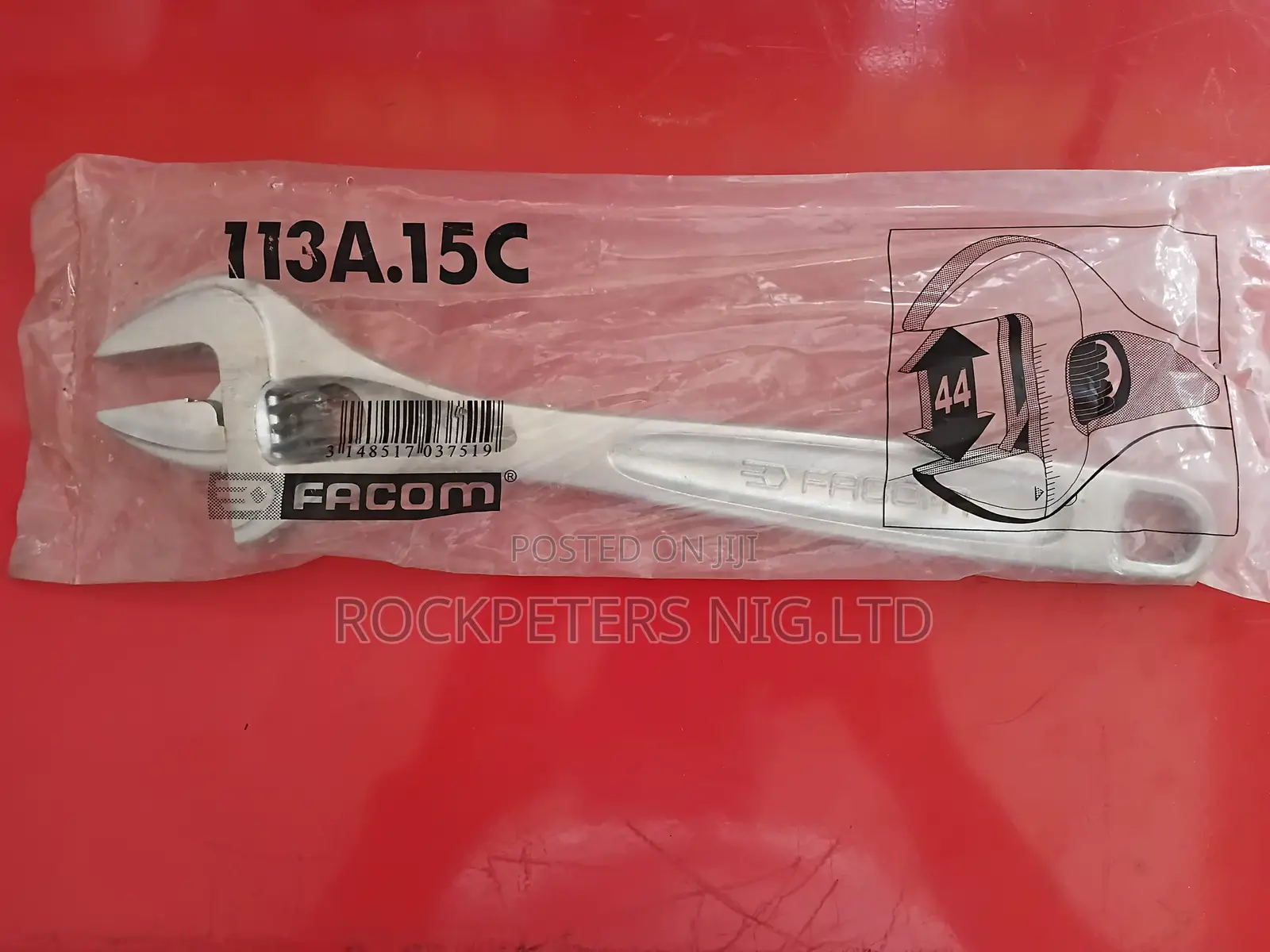 Facom 113a.15c 15" Heavy Duty Chrome Adjustable Spanner Wrench