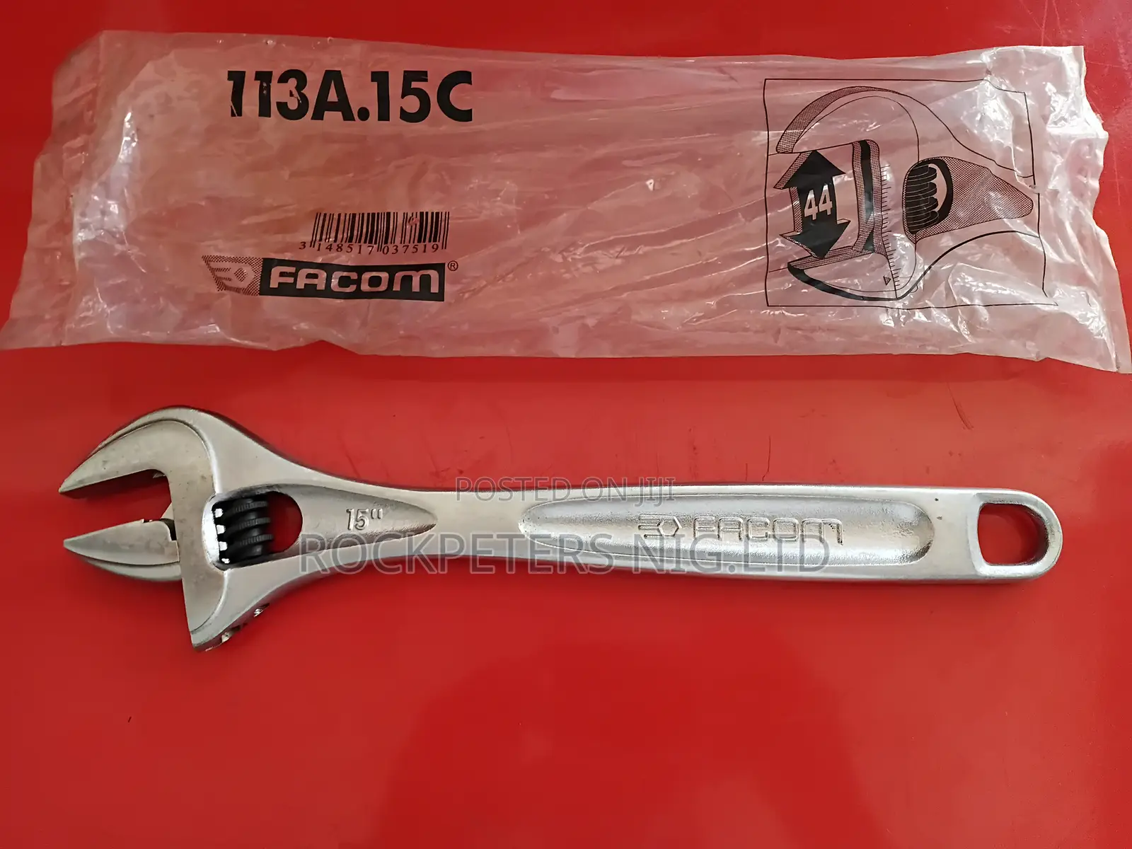 Facom 113a.15c 15" Heavy Duty Chrome Adjustable Spanner Wrench