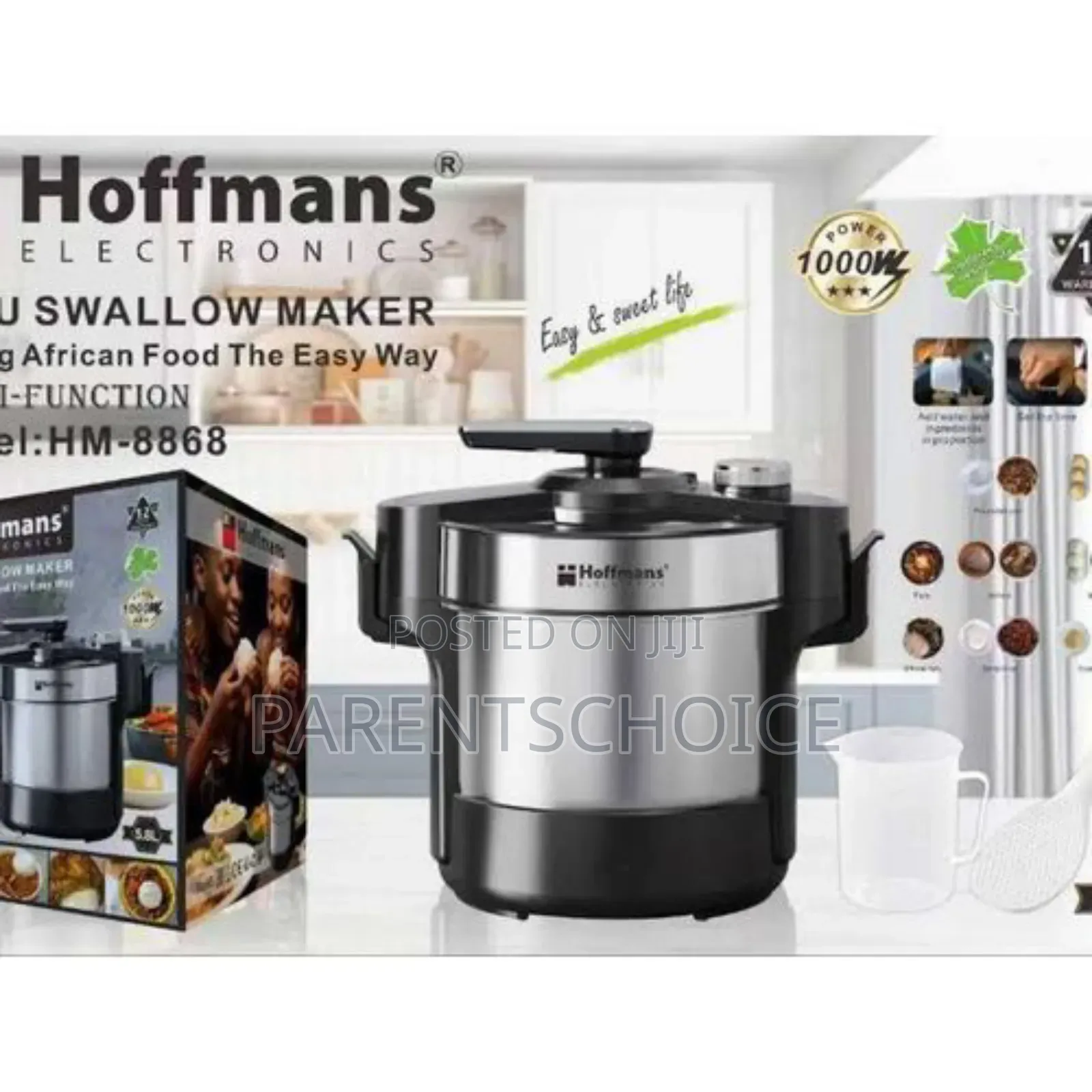 Hoffmans Automatic Yam Pounder/Fufu Swallow Maker(Cook Pound)- 1000w