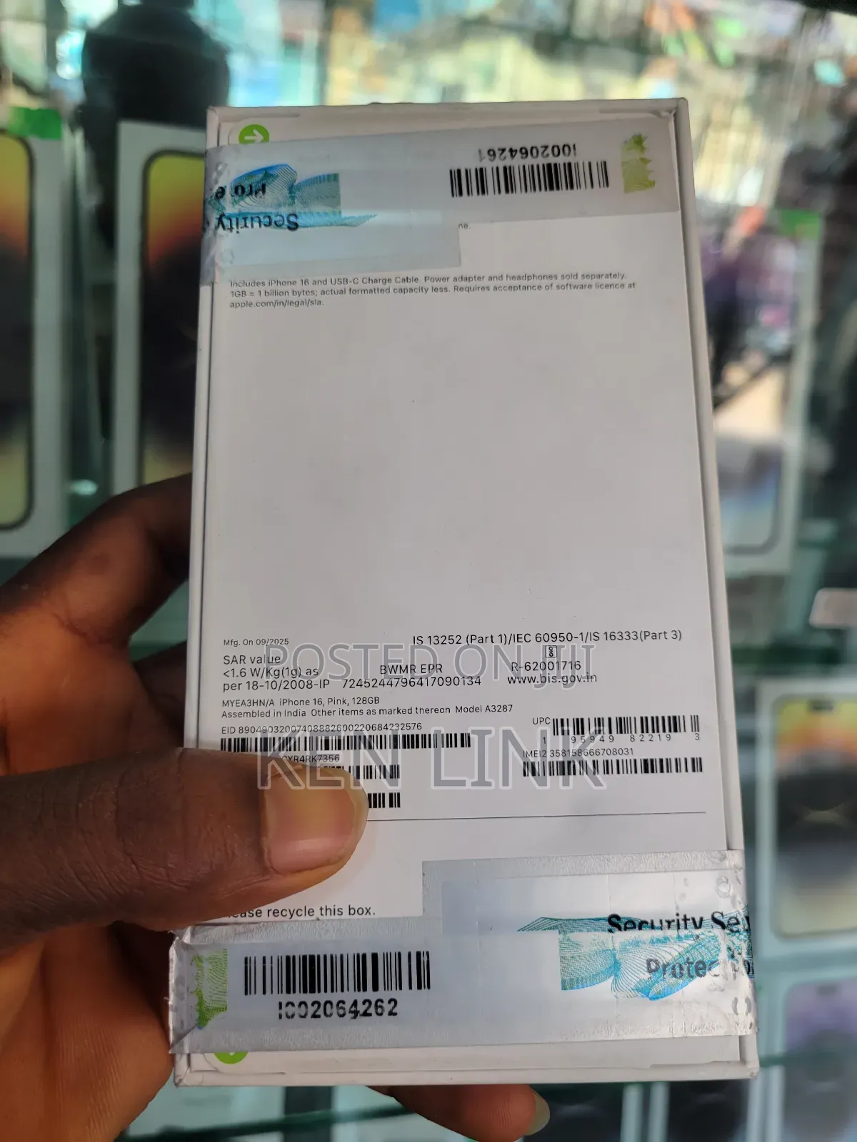 New Apple iPhone 16 128 GB Pink