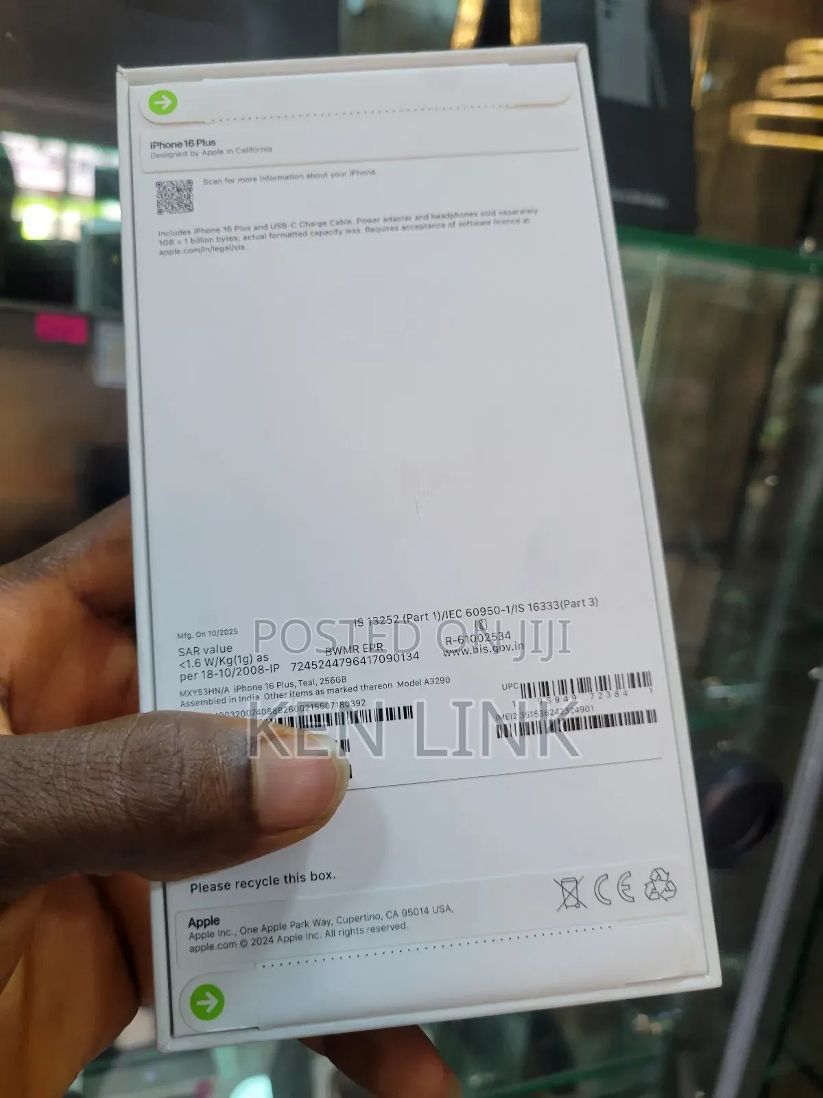 New Apple iPhone 16 Plus 256 GB Green