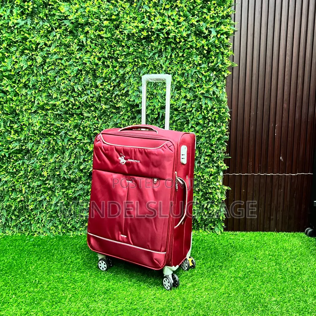 3-in-1 Red Swiss Polo Soft Suitcase Set