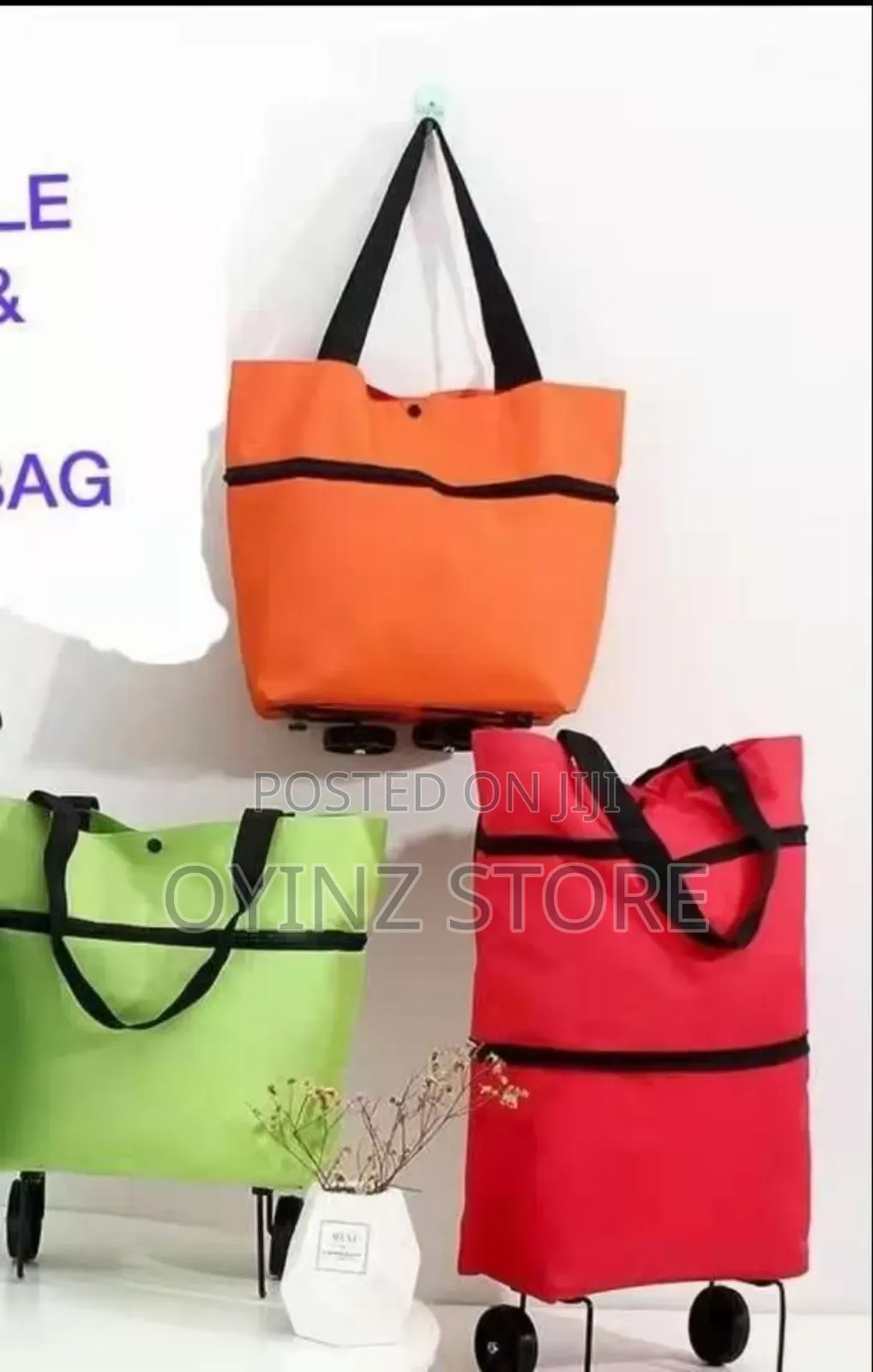 Collapsible Trolley Carrier Shopping Bag