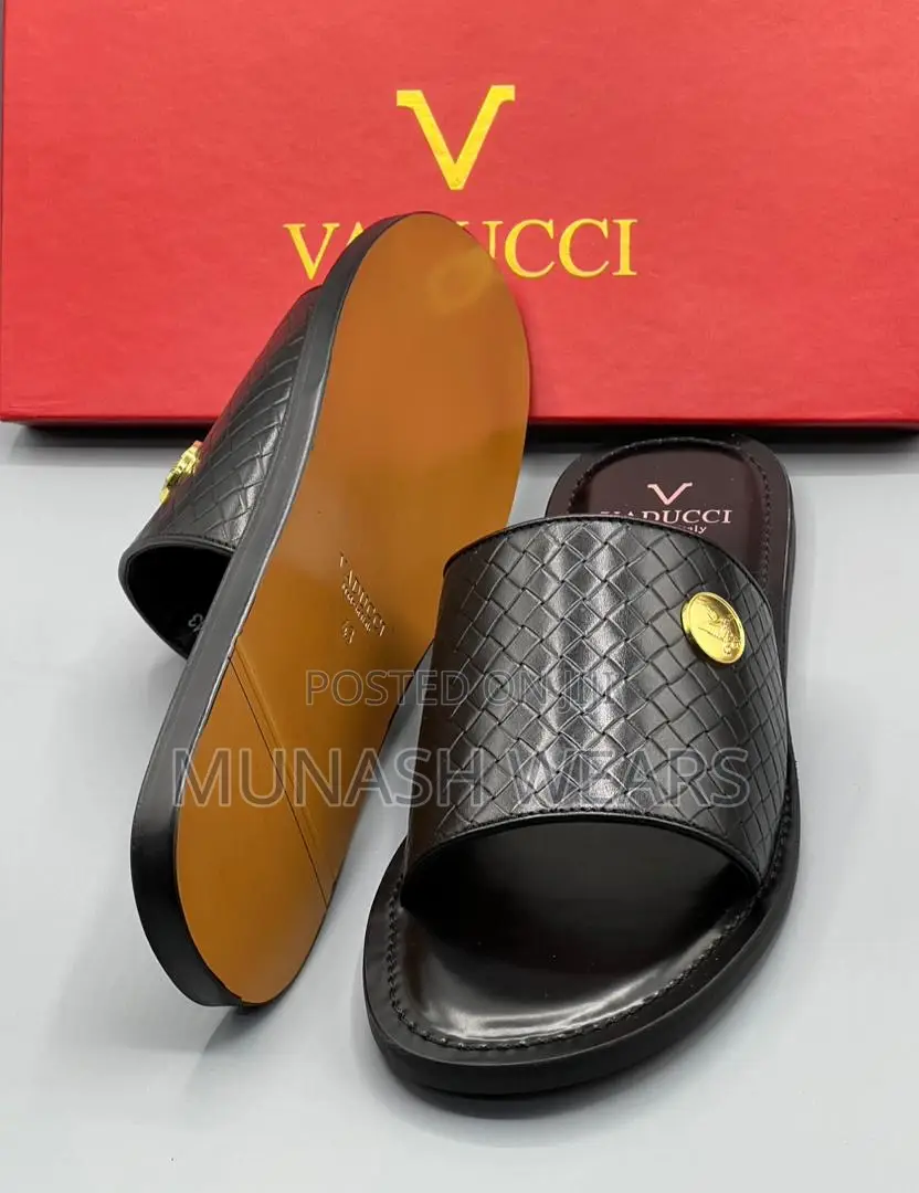 Quality Italian Leather Slipers For Men 40-46 Available