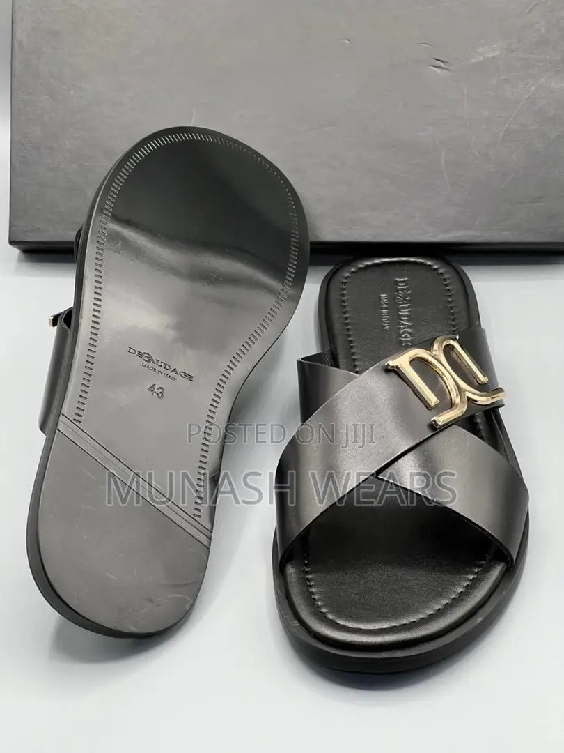 Quality Italian Leather Slipers For Men 40-46 Available