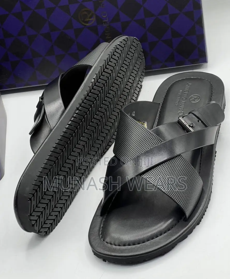 Quality Italian Leather Slipers For Men 40-46 Available