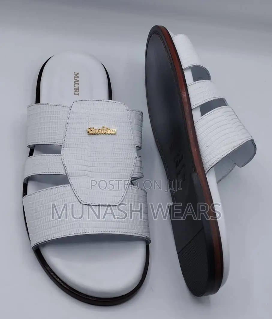 Pure Italian Leather Slipers For Men 40-46