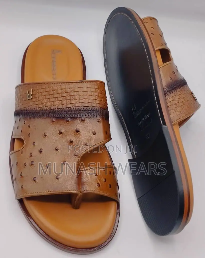 Pure Italian Leather Slipers For Men 40-46