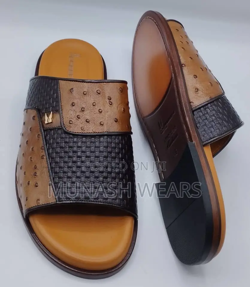 Pure Italian Leather Slipers For Men 40-46