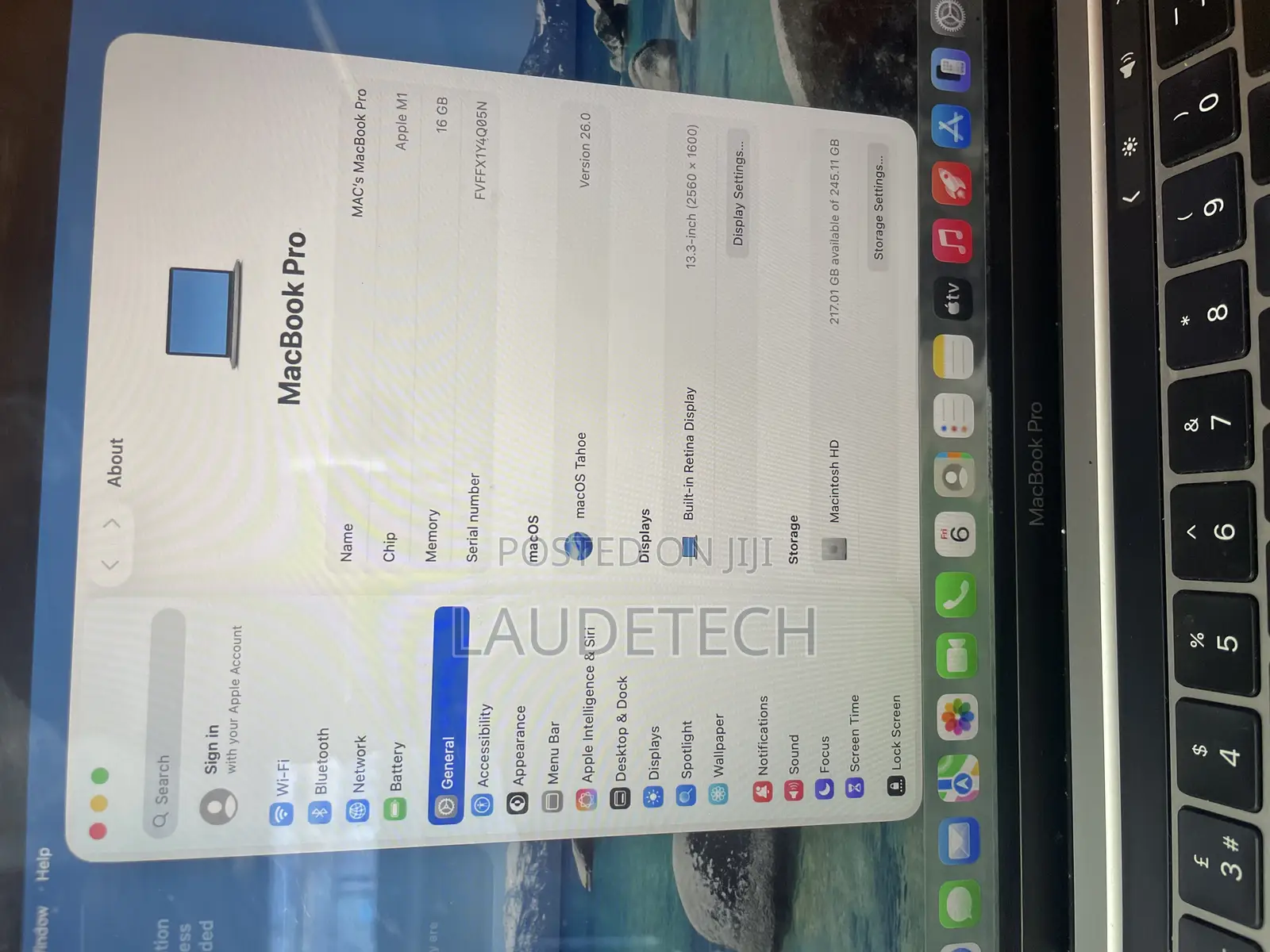 Laptop Apple MacBook Pro 2020 16GB Apple M1 SSD 256GB