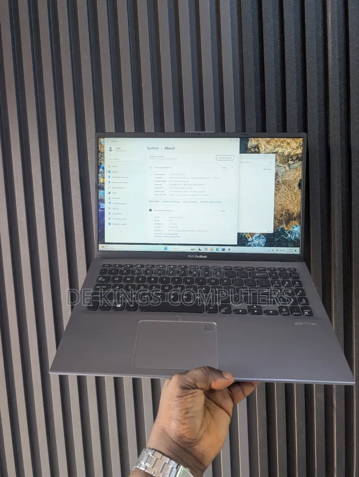 Laptop Asus 8GB AMD Ryzen 5 SSD 256GB