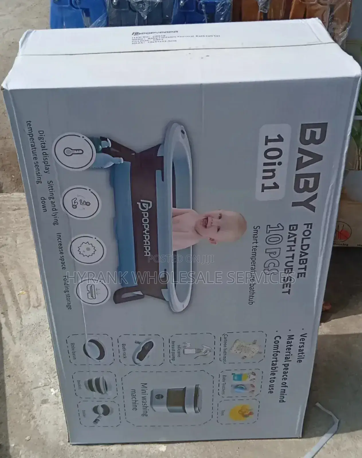 Baby Bathtub Set, 10 in 1 Foldable Bathtub