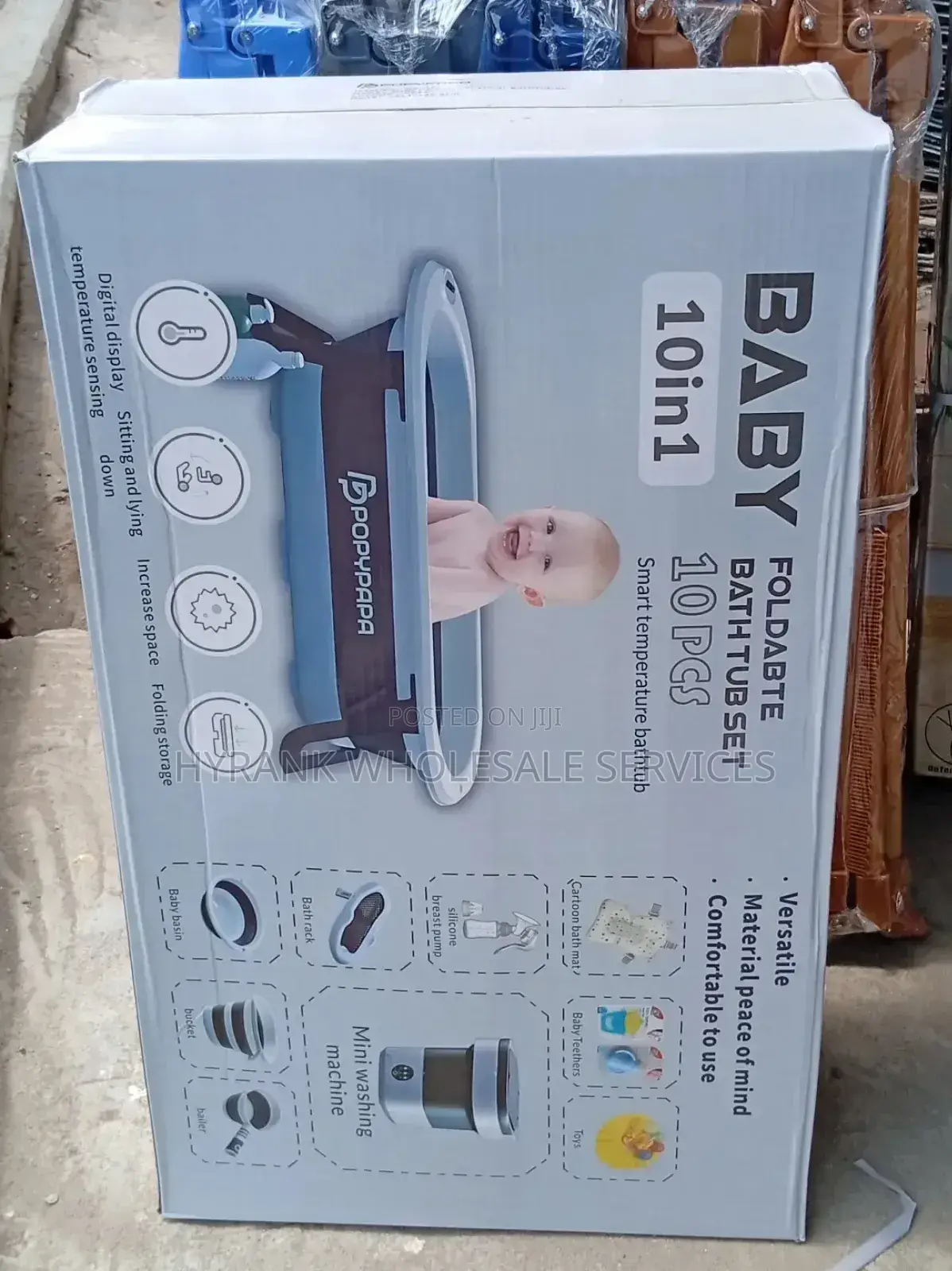 Baby Bathtub Set, 10 in 1 Foldable Bathtub