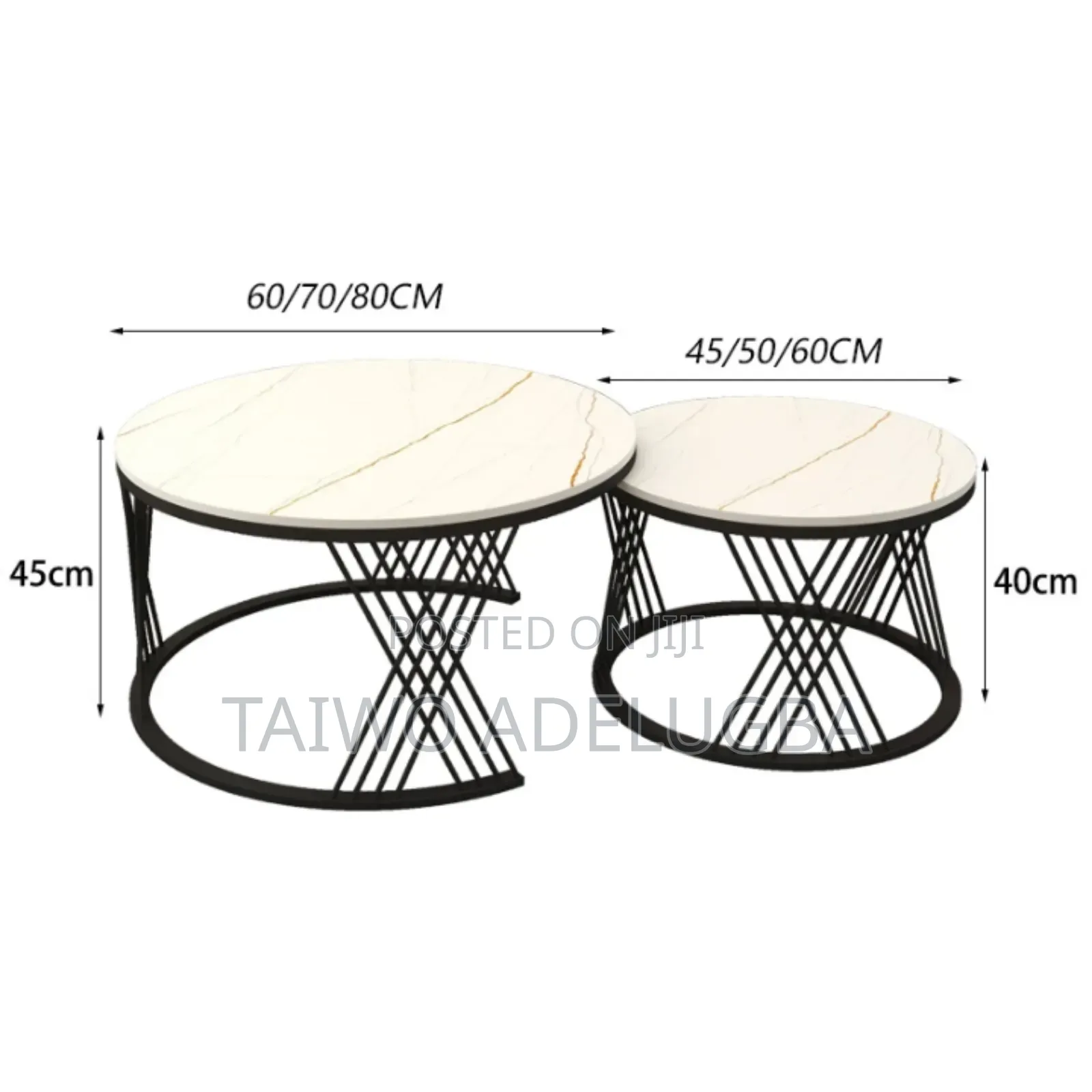 Newest Design 2 in 1 Marble Centre Table