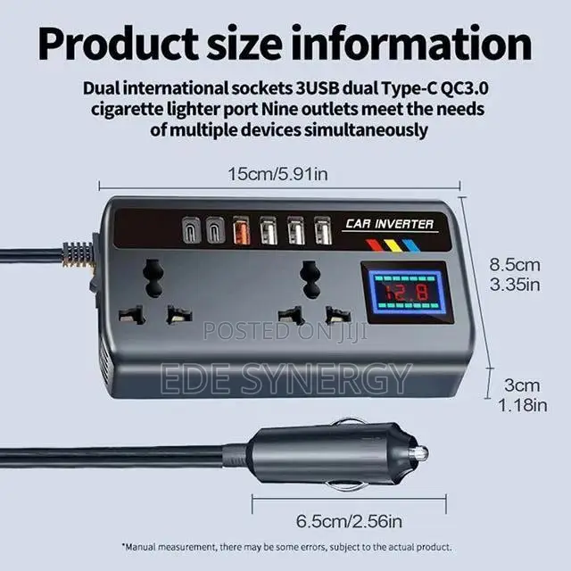 12/24v Car Inverter Charging Port