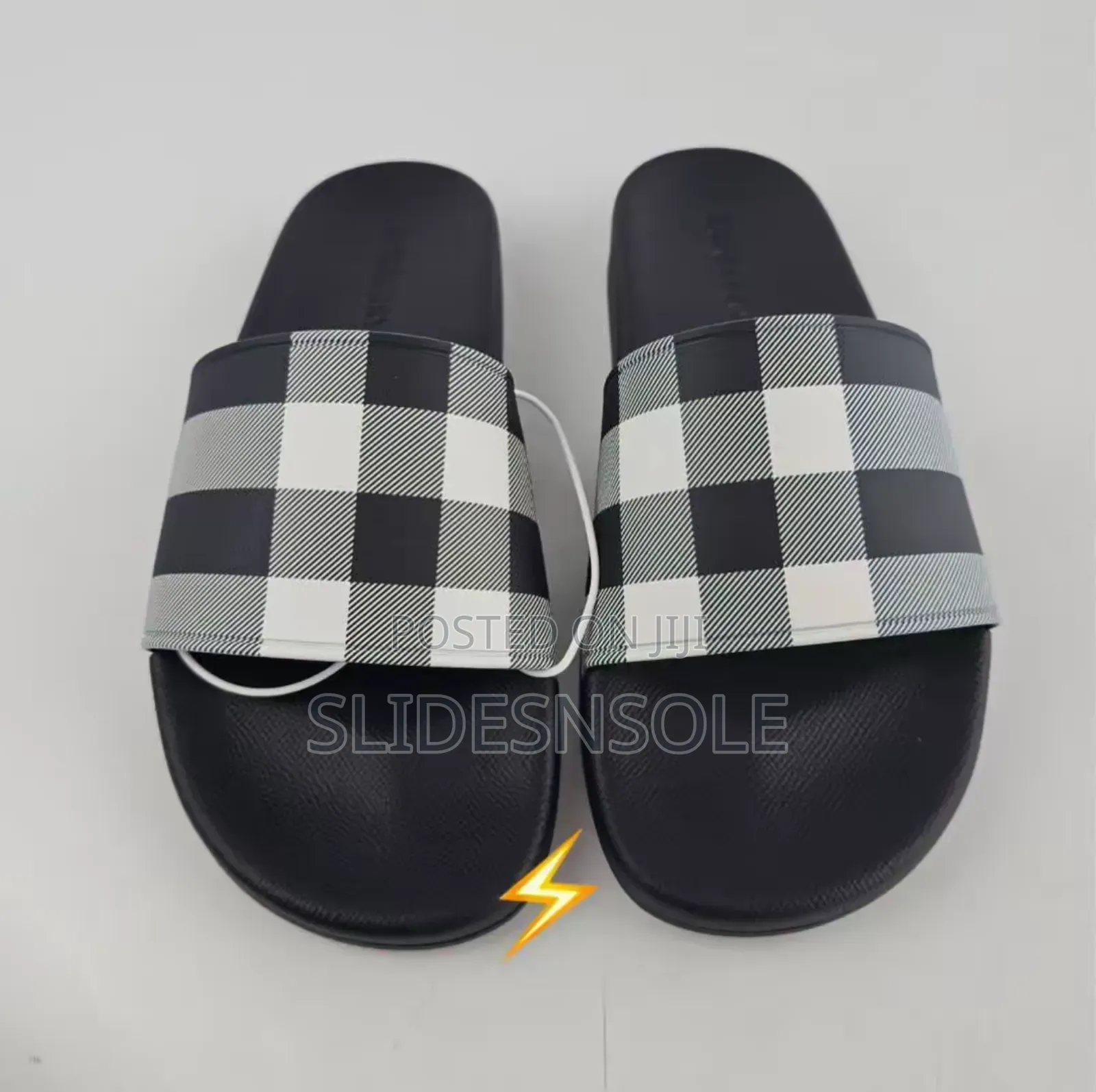 Burberry Check Pattern Slides – Unisex Casual Sandals