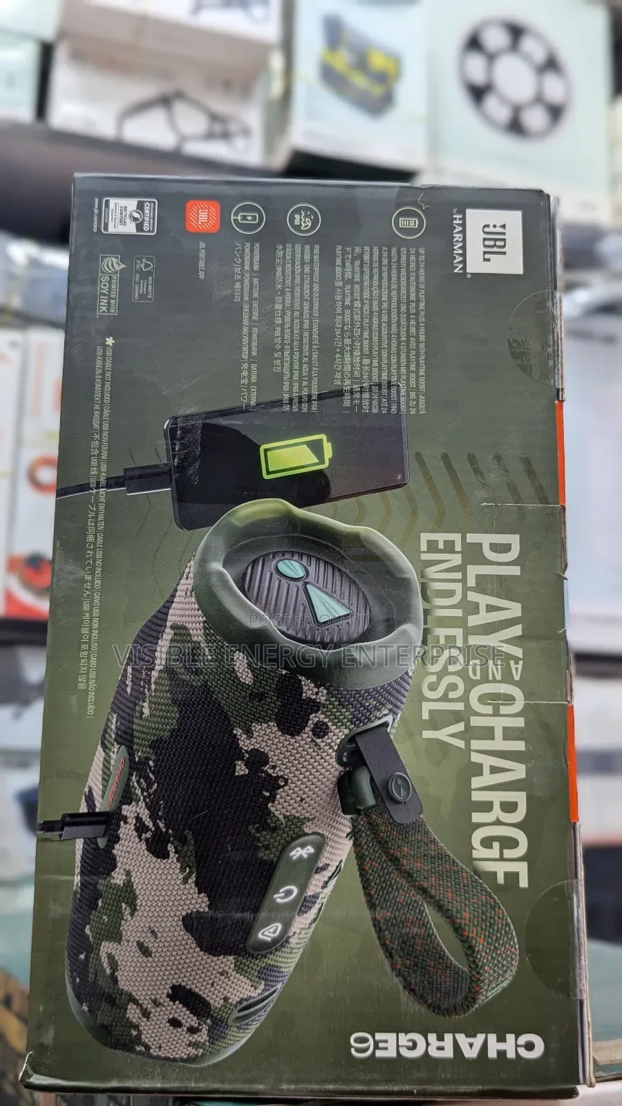 JBL Charge 6 Wireless Portable Speaker.