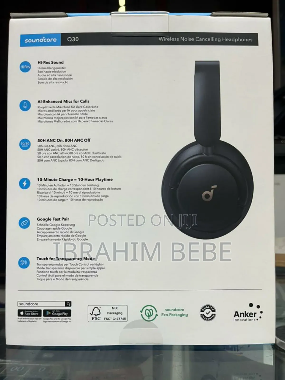 Soundcore by Anker Q30 Multi-Mode Noise Canceling Bluetooth Headphones